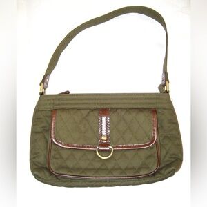 Vera Bradley Olive Quilted Shoulder Bag